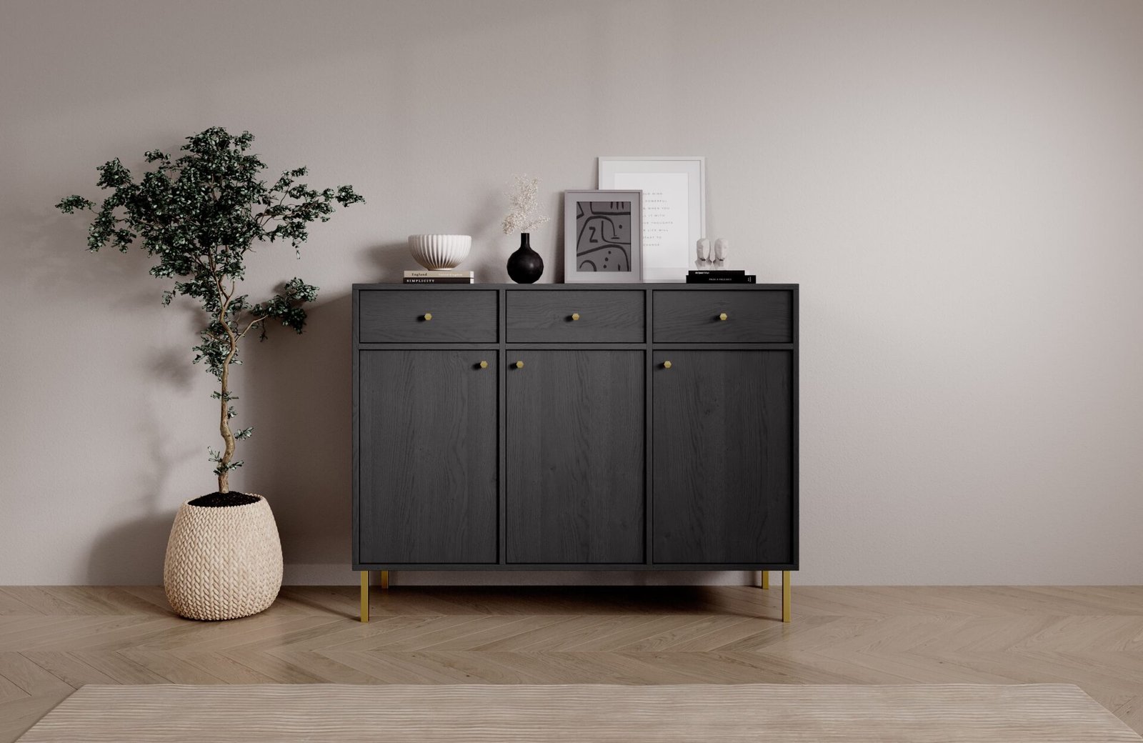3D chest of drawers 3S Tili Black ADRK - Image 4
