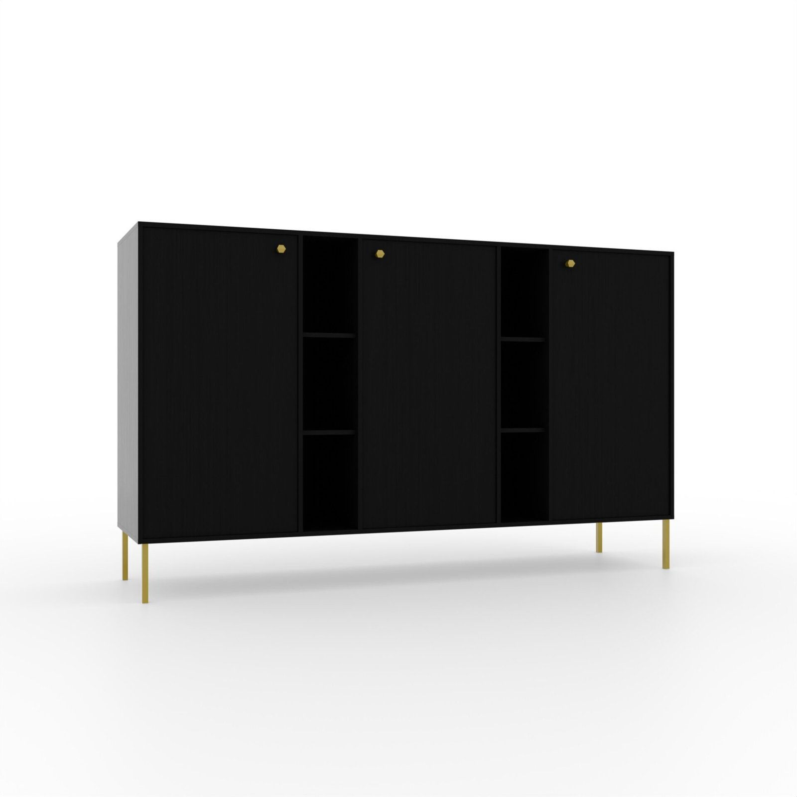 3D chest of drawers, 6 drawers, Tili, black, ADRK