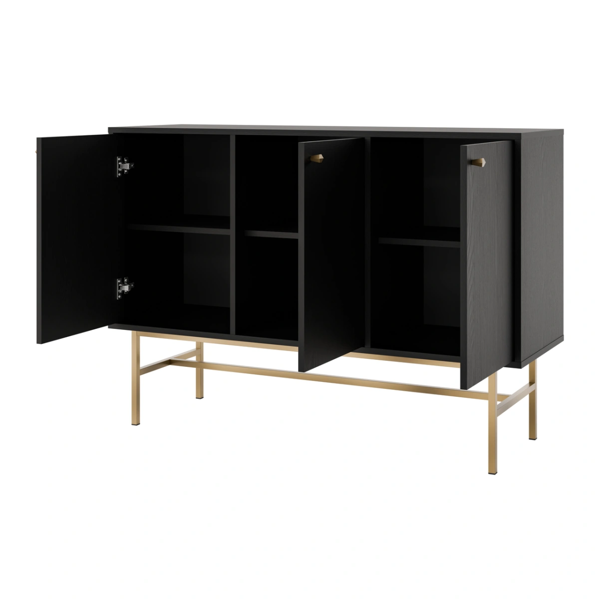 Black chest of drawers "Tokyo 3F" with cabinets - Image 5