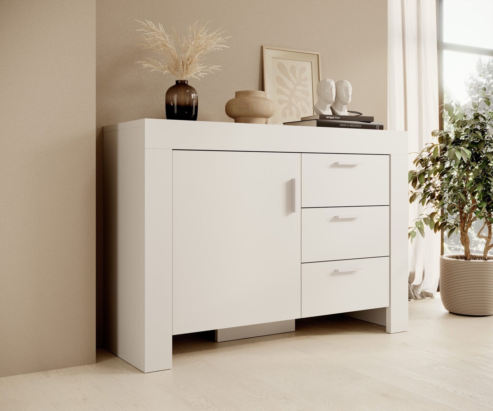 Chest of drawers 3SZ1D CESIRO white ADRK - Image 3