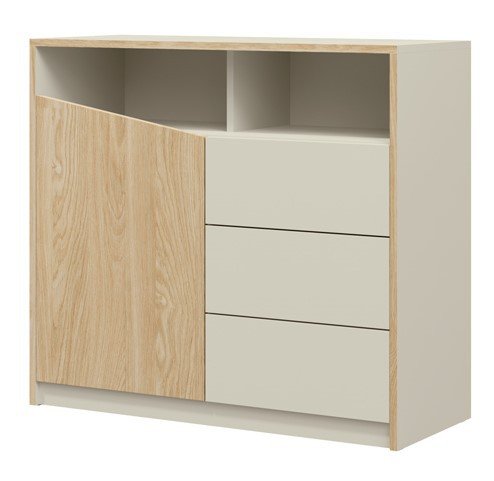 Atson oak/grey beige chest of drawers, ADRK