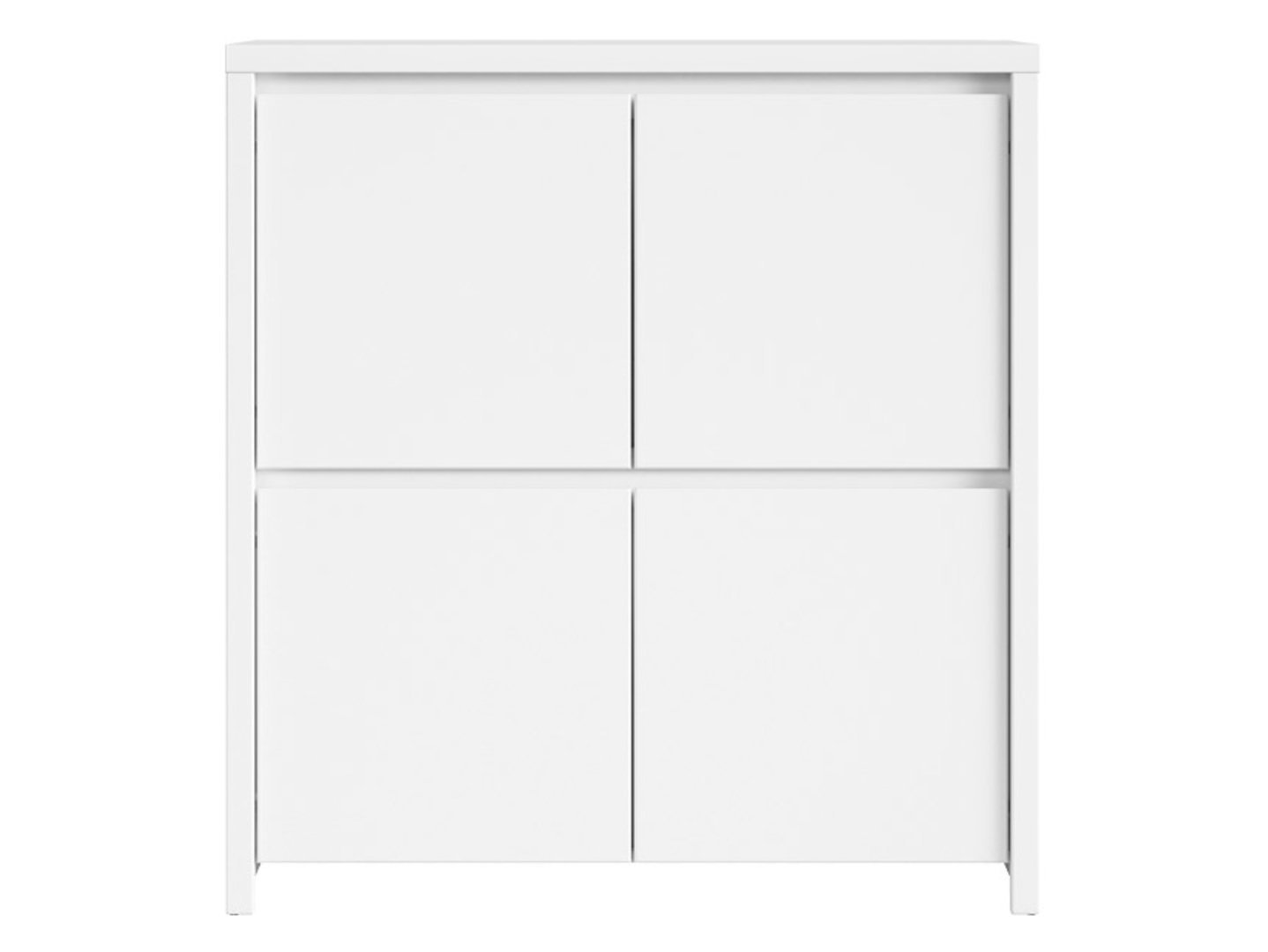KASPIAN chest of drawers with four doors, 105 cm, white/matt white - Image 2