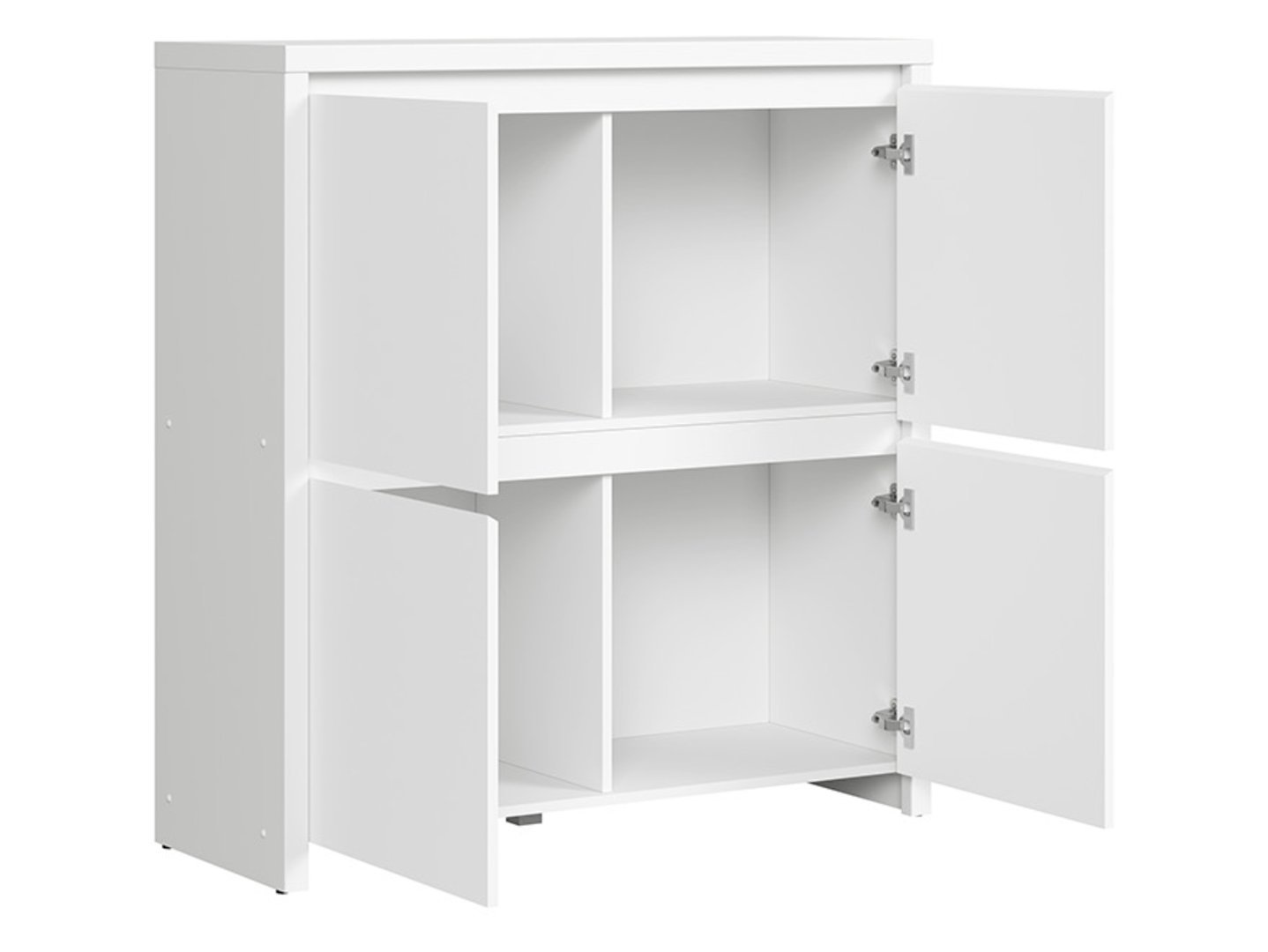 KASPIAN chest of drawers with four doors, 105 cm, white/matt white - Image 3