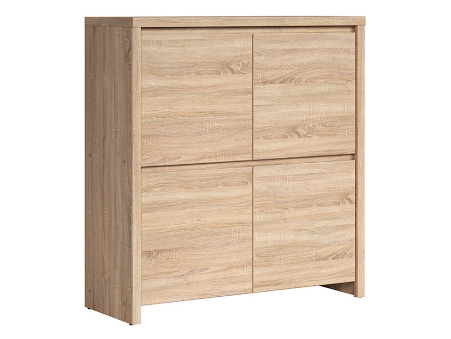 KASPIAN chest of drawers with four doors, 105 cm, Sonoma oak/Sonoma oak