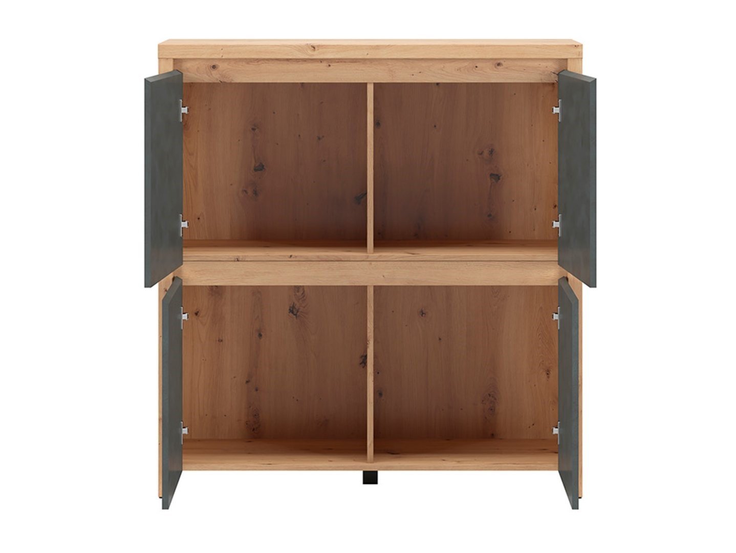 LARIOS chest of drawers with four doors, 105 cm, artificial oak/matte color - Image 3