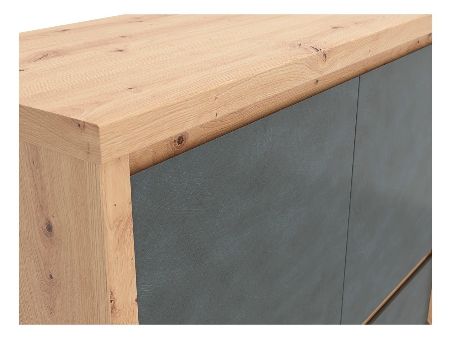 LARIOS chest of drawers with four doors, 105 cm, artificial oak/matte color - Image 4