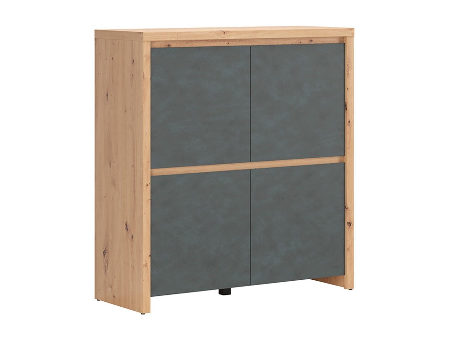 LARIOS chest of drawers with four doors, 105 cm, artificial oak/matte color - Image 5