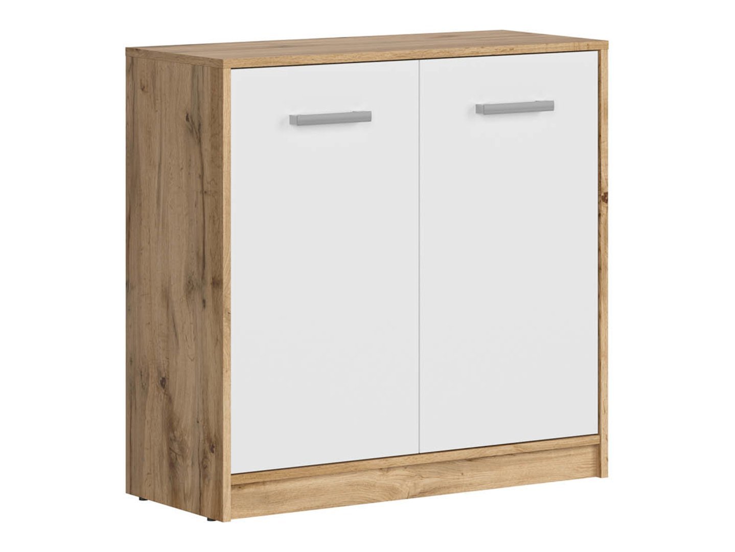MATOS two-door chest of drawers, 80 cm, wotan oak/white