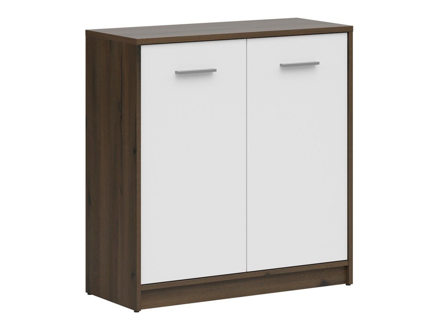 NEPO PLUS two-door chest of drawers, 80 cm, noble oak/white