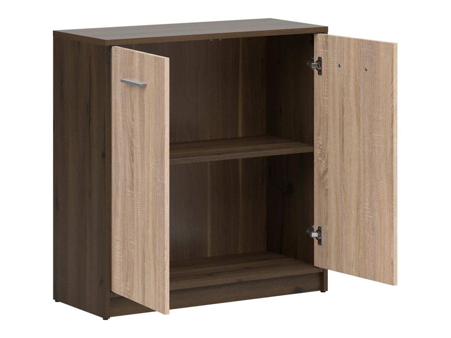 NEPO PLUS two-door chest of drawers, 80 cm, noble oak/somona oak - Image 2