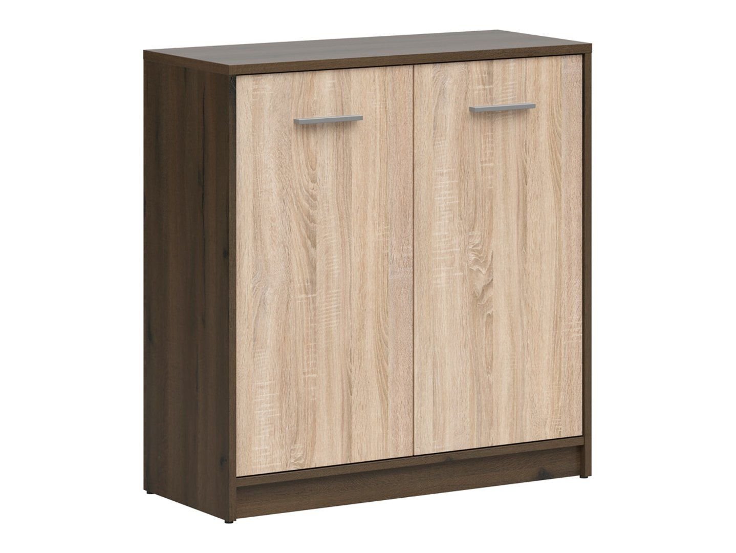 NEPO PLUS two-door chest of drawers, 80 cm, noble oak/somona oak