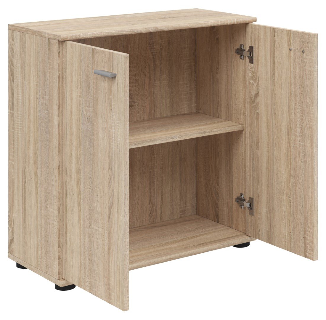 NOEDA two-door chest of drawers 71 cm, Sonoma oak - Image 3