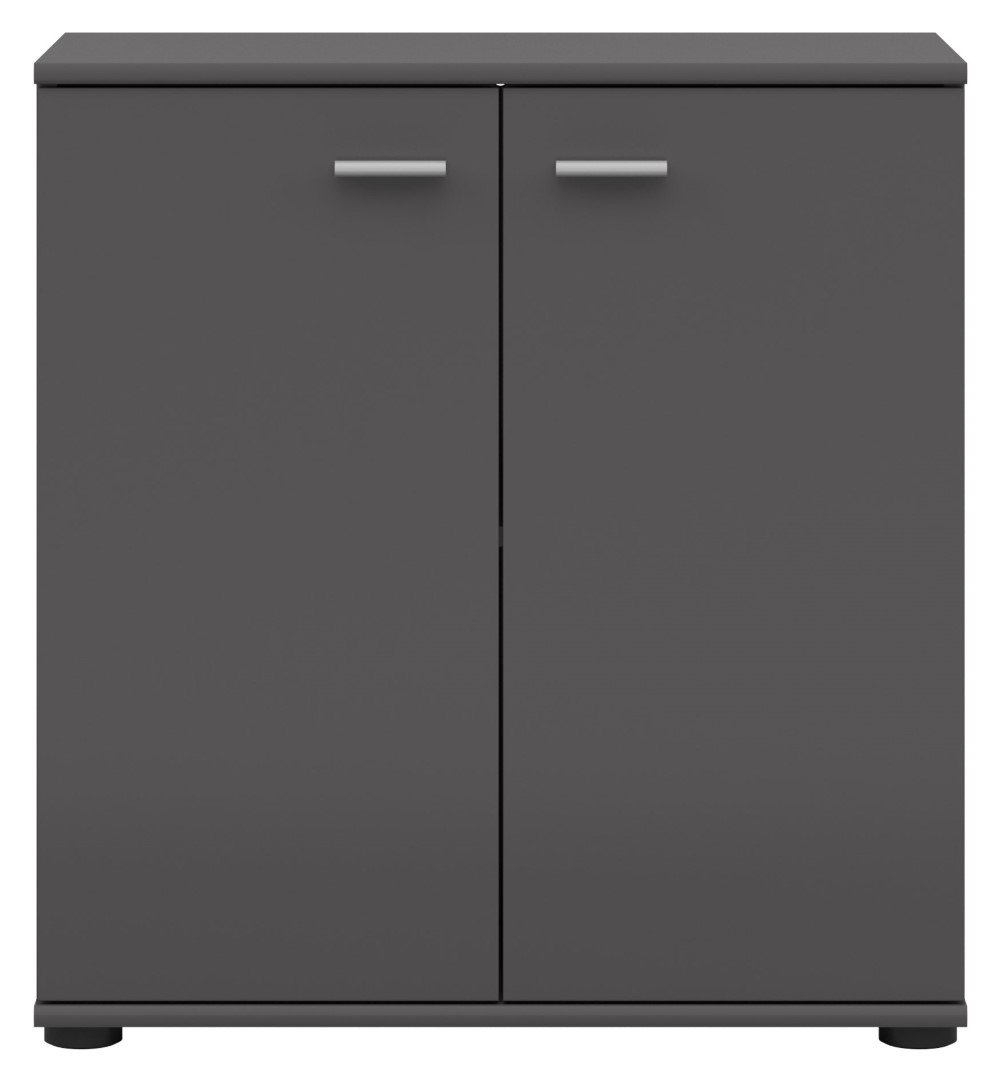 NOEDA two-door chest of drawers 71 cm graphite color - Image 2