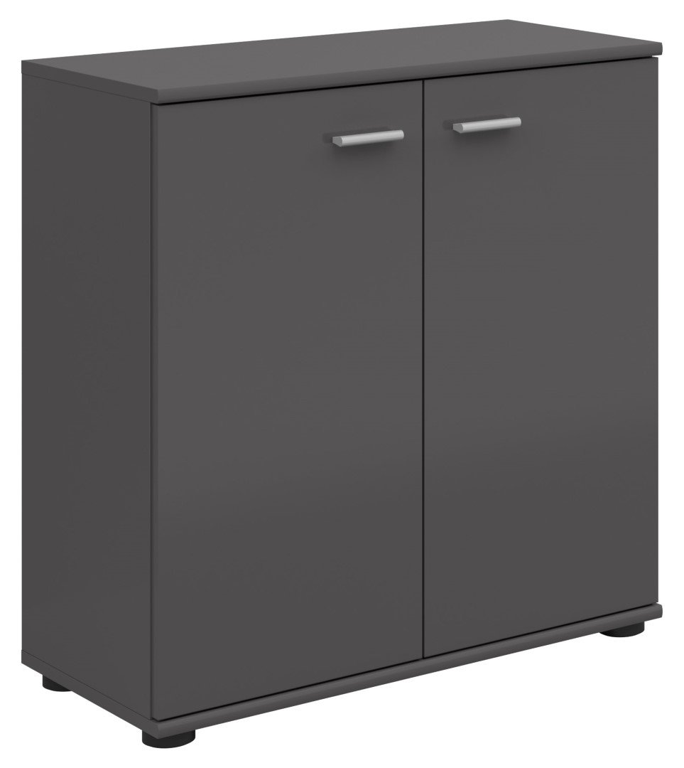 NOEDA two-door chest of drawers 71 cm graphite color