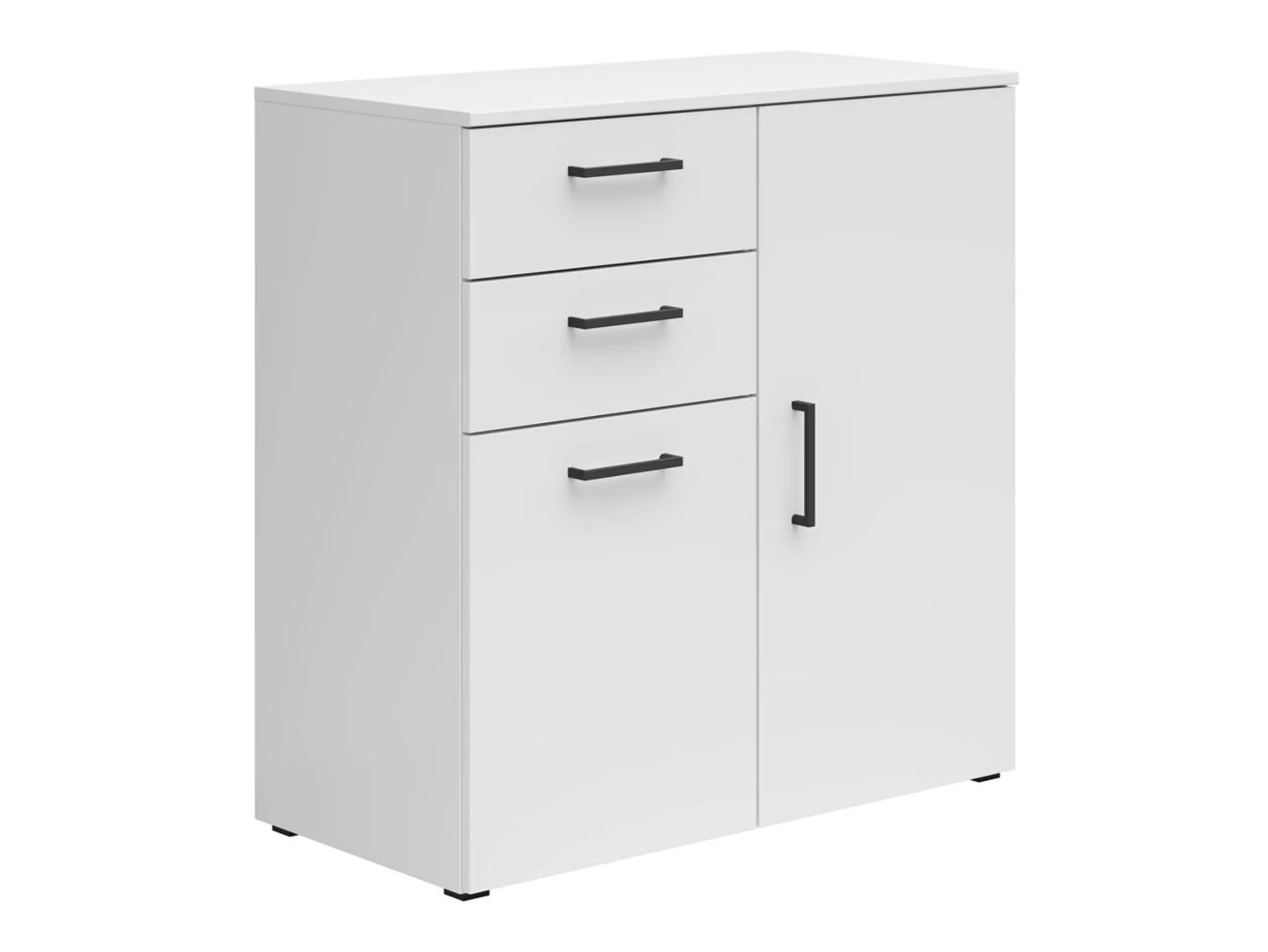 Two-door chest of drawers with 2 drawers MultiDo 80 cm white - Image 5