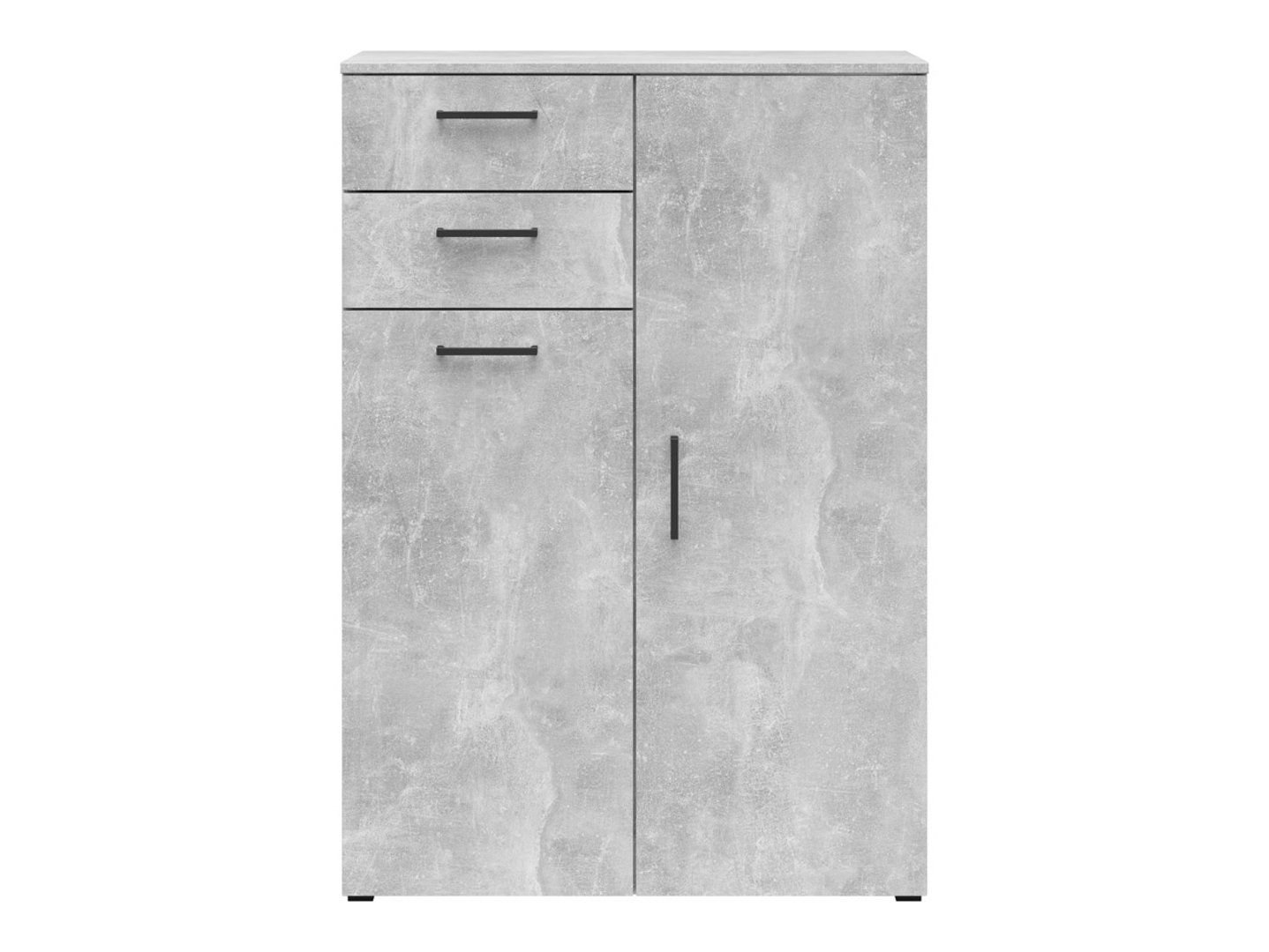 Two-door chest of drawers with 2 drawers MultiDo 80 cm light atelier