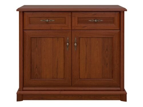 Two-door chest of drawers with two drawers KENT 101 cm chestnut