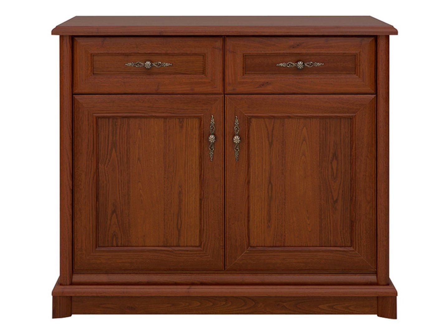 Two-door chest of drawers with two drawers KENT 101 cm chestnut