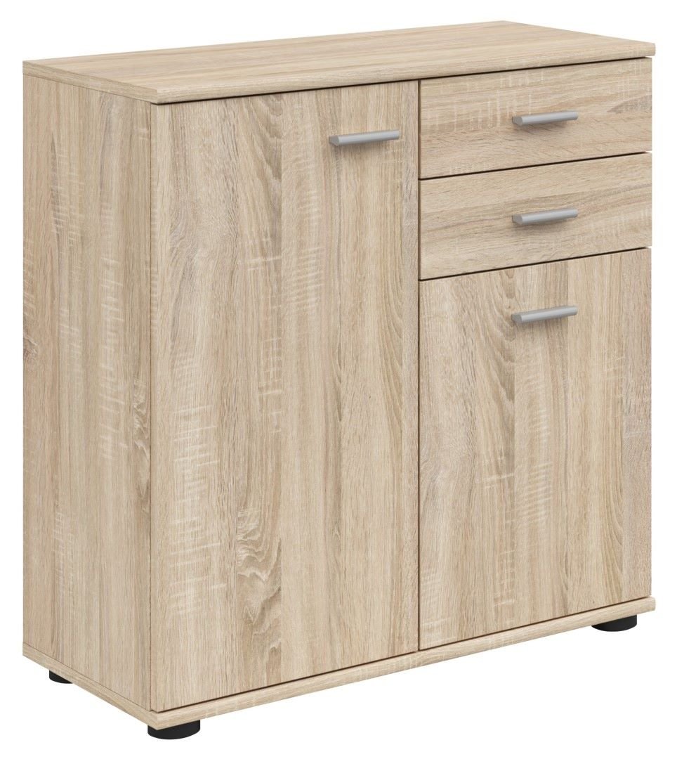 NOEDA two-door chest of drawers with two drawers, 70.9 cm, Sonoma oak