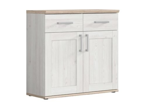 Two-door chest of drawers ROMANCE 96 cm, light Sibiu larch/light San Remo oak