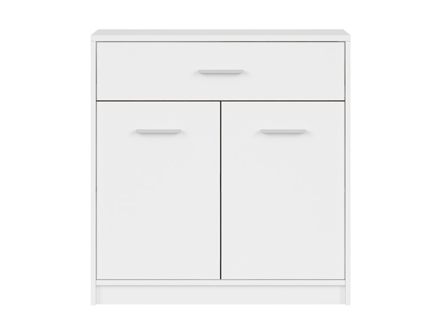 Two-door chest of drawers with drawer NEPO PLUS 80 cm, white - Image 2