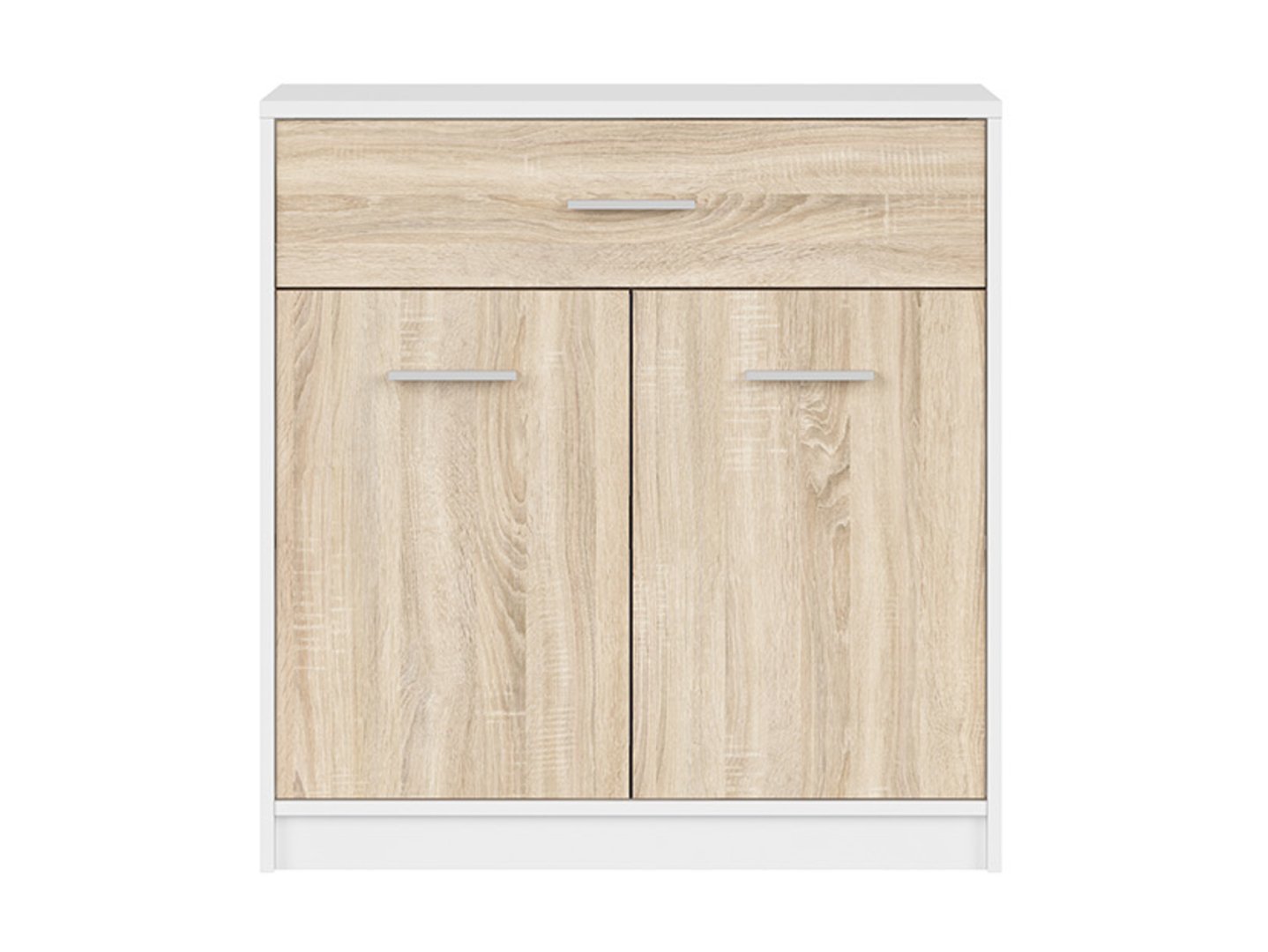 NEPO PLUS 80 cm two-door chest of drawers, white/sonoma oak - Image 2