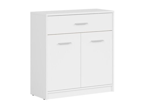 Two-door chest of drawers with drawer NEPO PLUS 80 cm, white