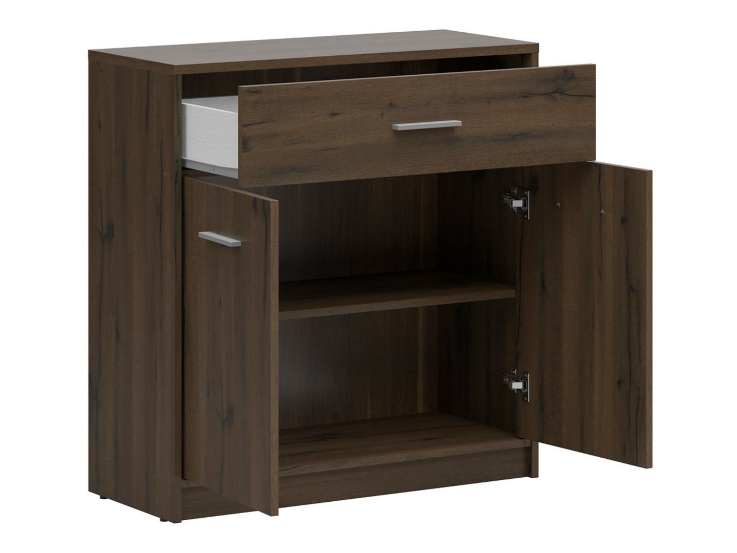 Two-door chest of drawers with drawer NEPO PLUS 80 cm, noble oak - Image 2