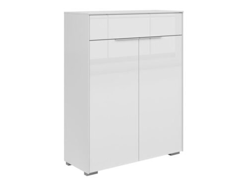 Two-door chest of drawers with drawer, Nevada, 81 cm, white