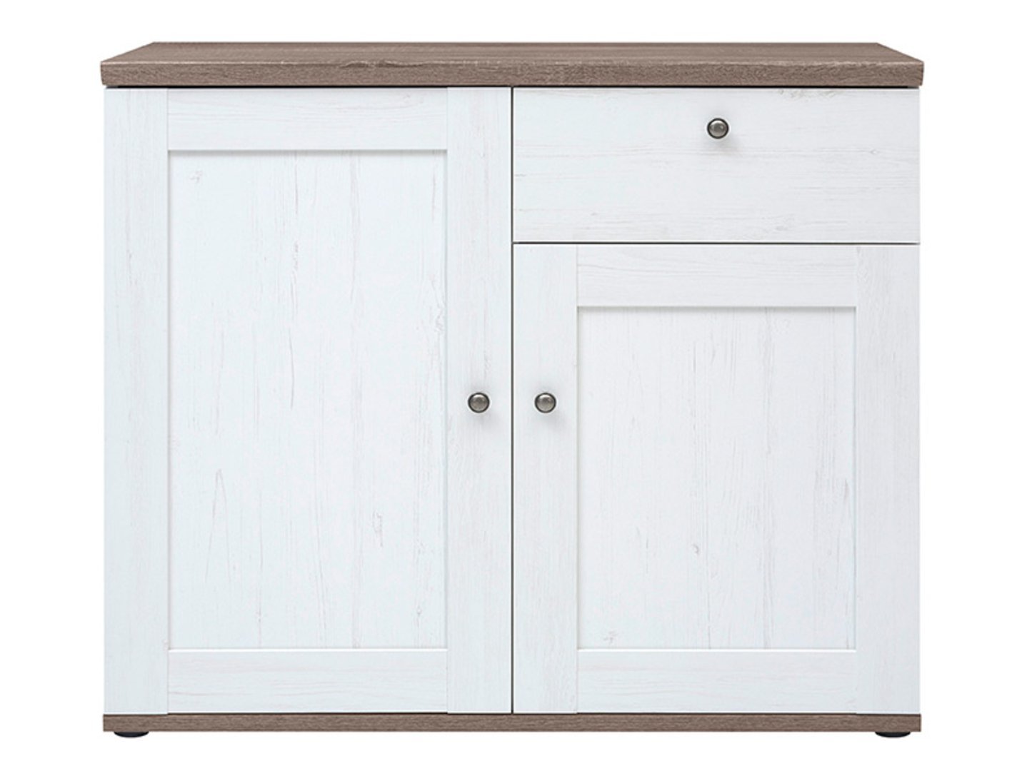 STOCKHOLM 103 cm Andersen pine white/dark Sonoma oak two-door chest of drawers - Image 2