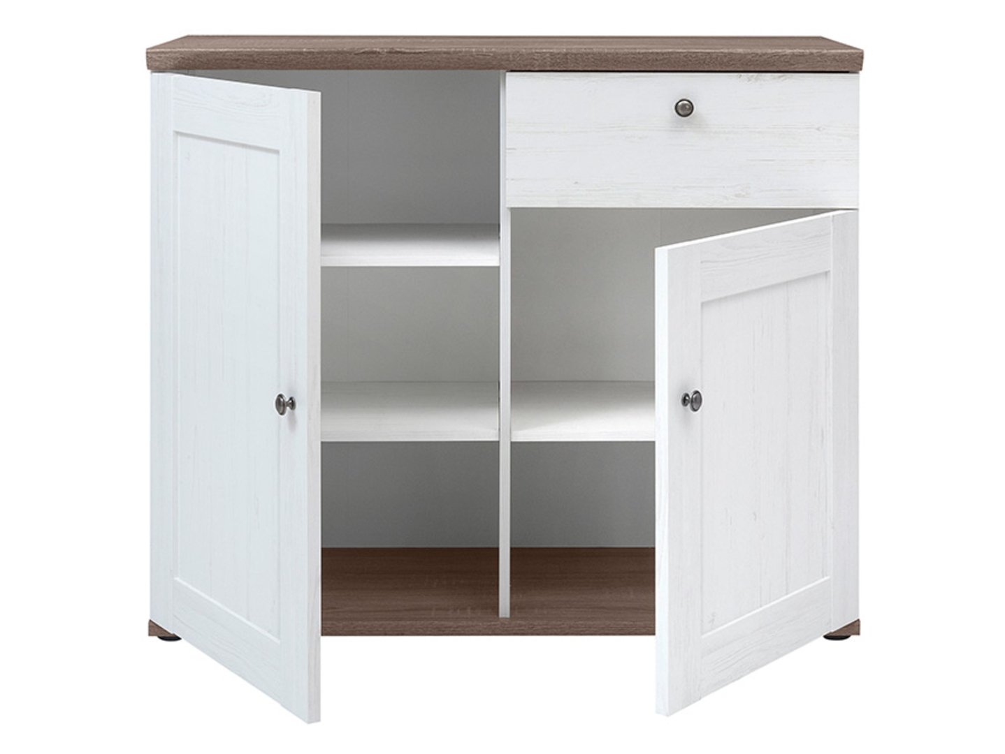 STOCKHOLM 103 cm Andersen pine white/dark Sonoma oak two-door chest of drawers - Image 3