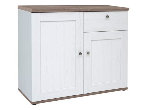 STOCKHOLM 103 cm Andersen pine white/dark Sonoma oak two-door chest of drawers