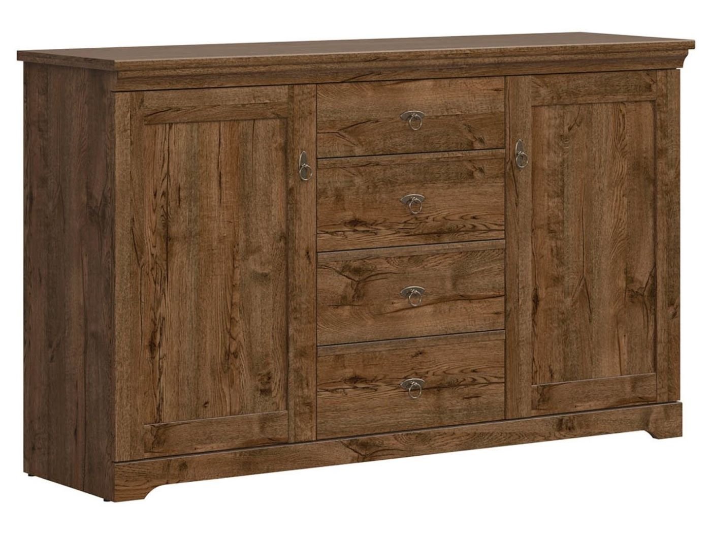 Two-door chest of drawers PATRAS 153 cm, dove-colored oak