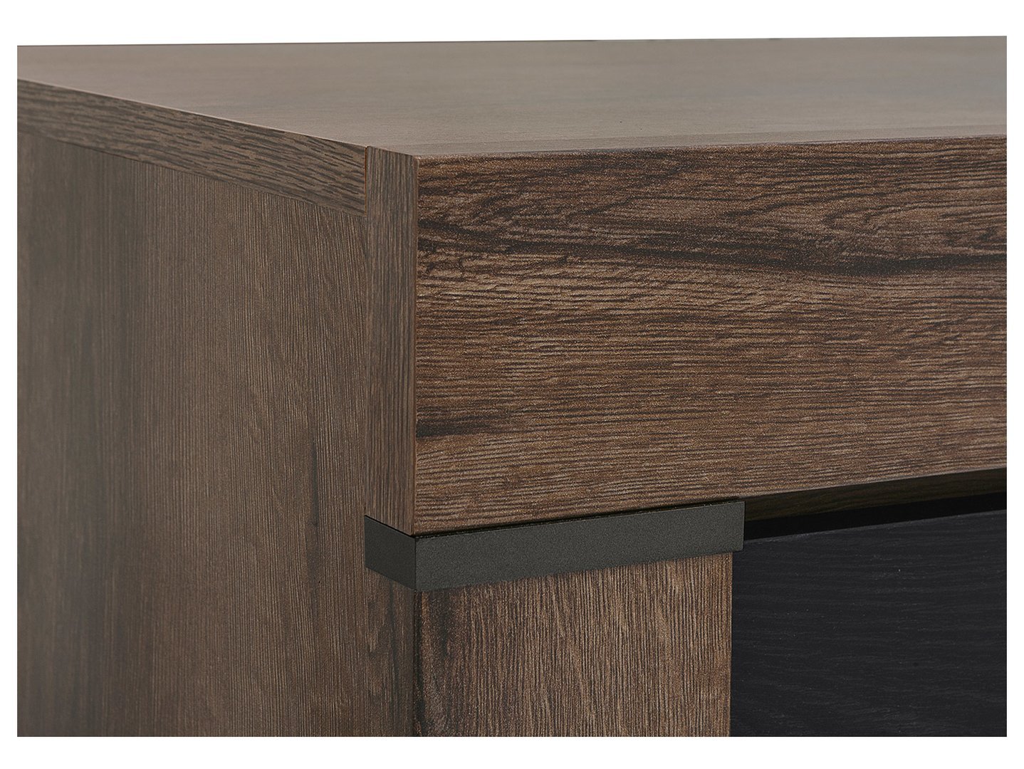 Chest of drawers with two doors and three drawers BALIN 160 cm, monastery oak/black oak - Image 2