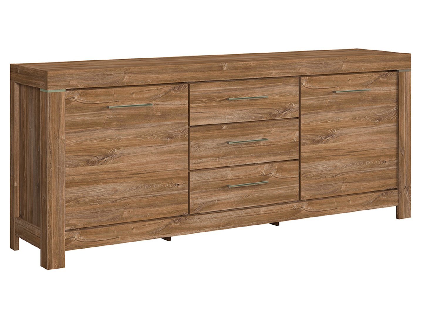 Two-door chest of drawers with three drawers GENT 200 cm, Stirling oak - Image 5