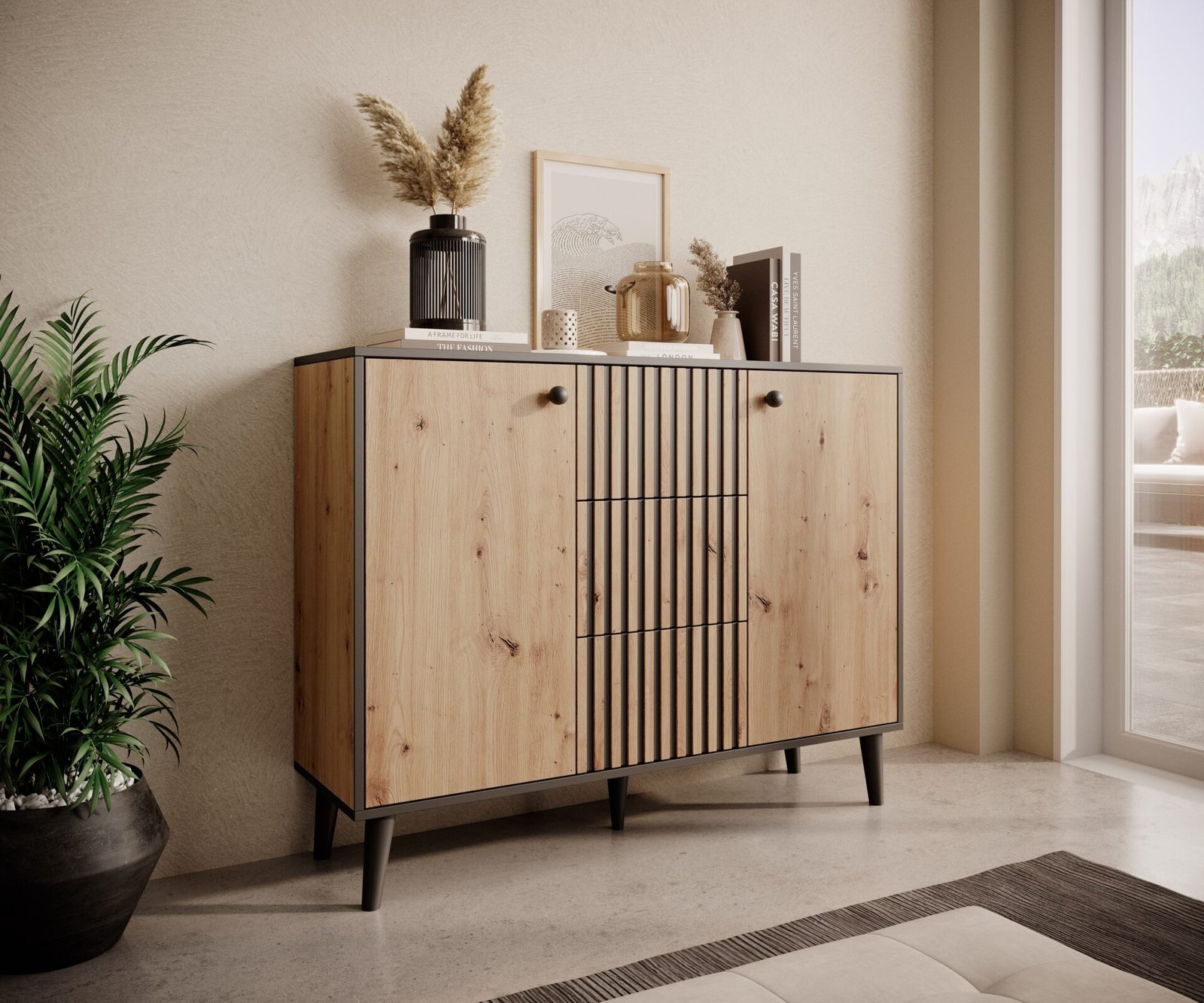 FADI Artisan chest of drawers/black ADRK - Image 2