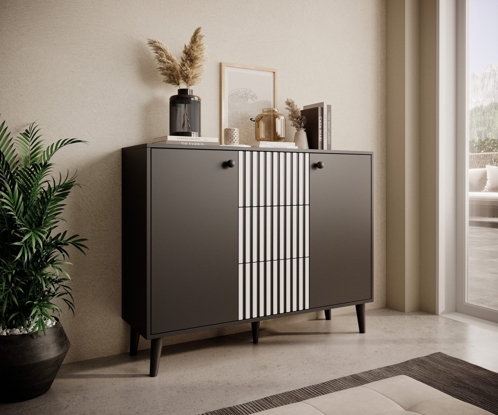 FADI chest of drawers, black, ADRK - Image 2