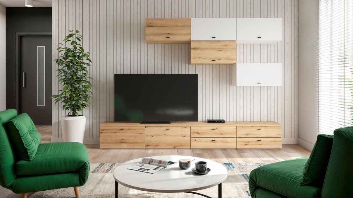 Single-door chest of drawers "System 64", white
