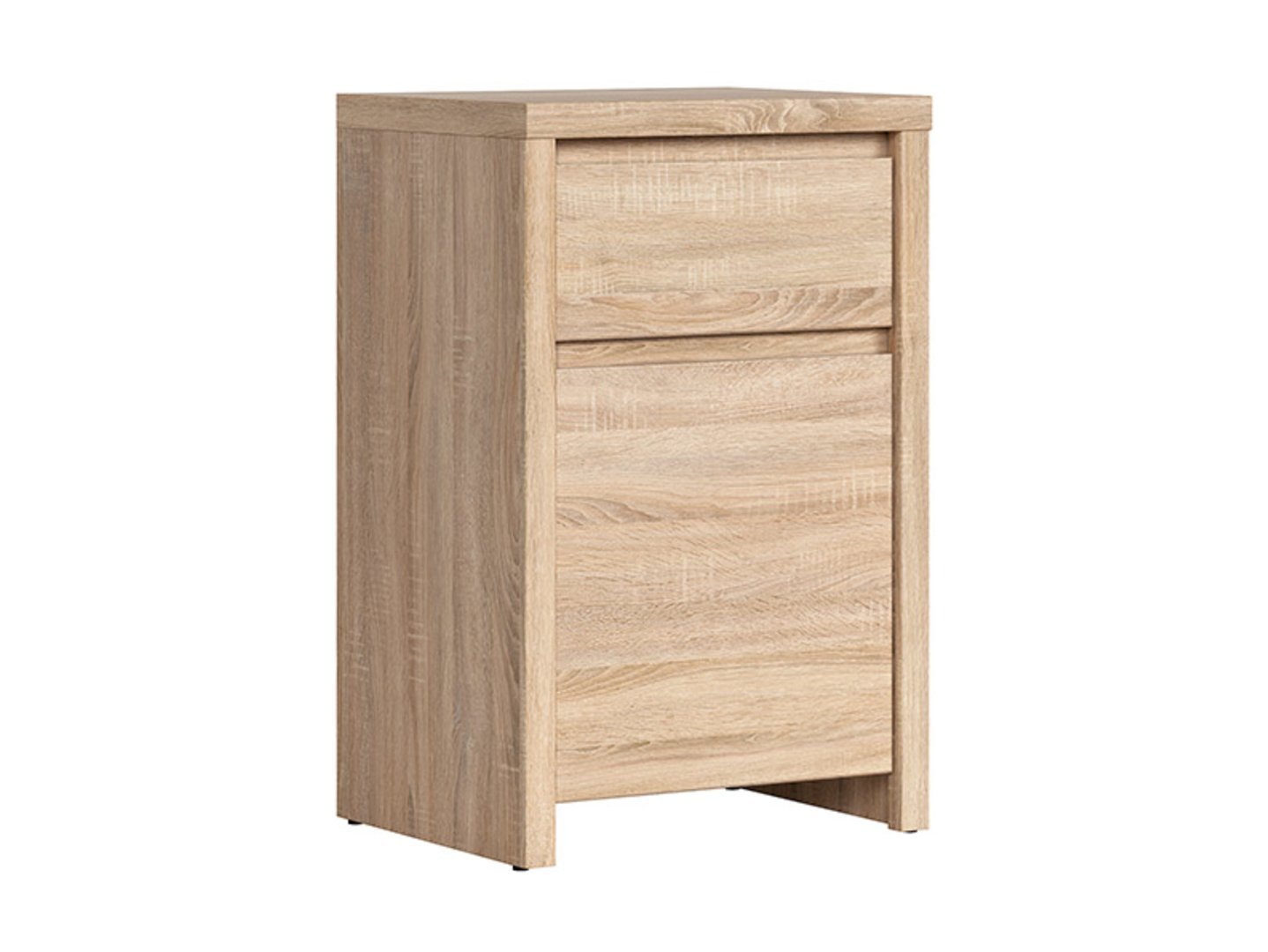 KASPIAN chest of drawers with single door and drawer, 49 cm, Sonoma oak/Sonoma oak - Image 5