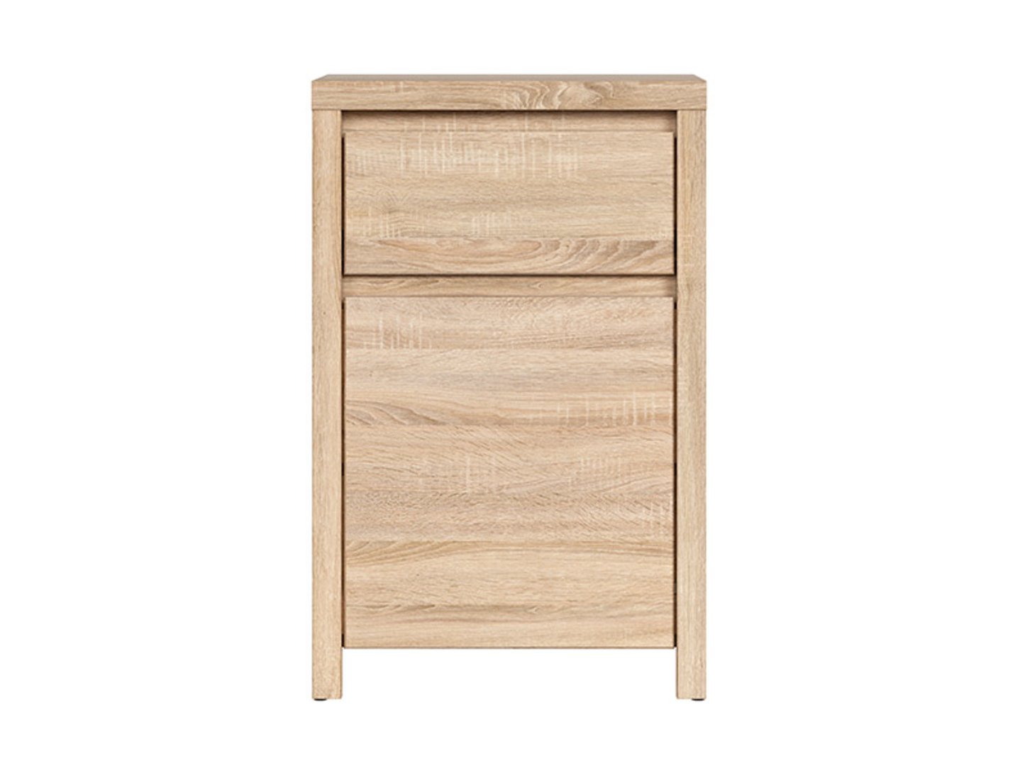 KASPIAN chest of drawers with single door and drawer, 49 cm, Sonoma oak/Sonoma oak - Image 6
