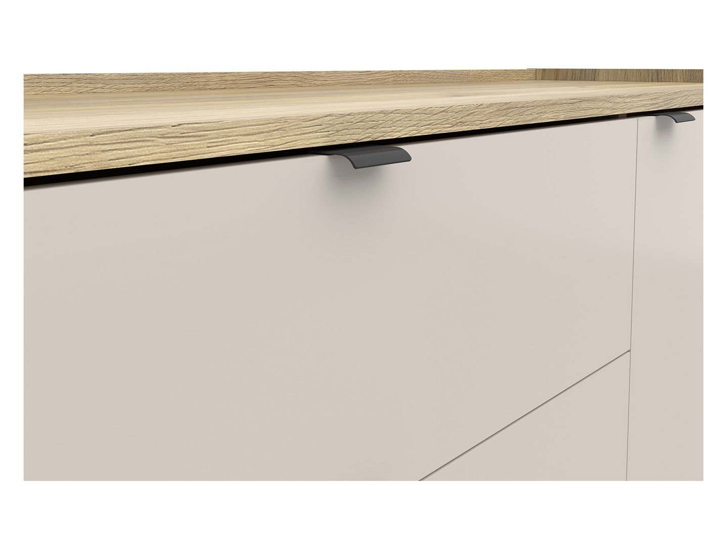 Single-door chest of drawers DALVA 134 cm Mauvella oak/cashmere - Image 3