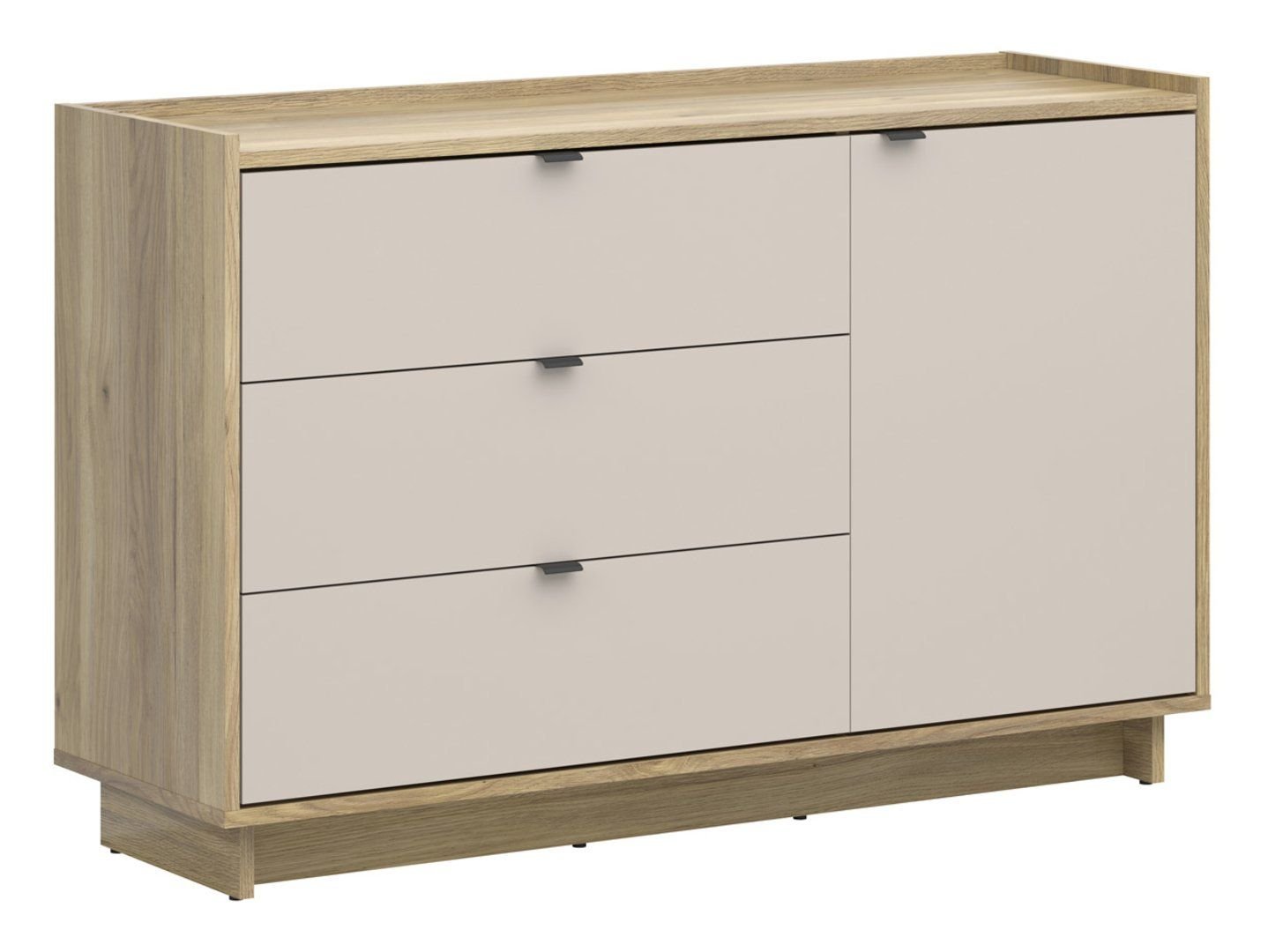 Single-door chest of drawers DALVA 134 cm Mauvella oak/cashmere - Image 5