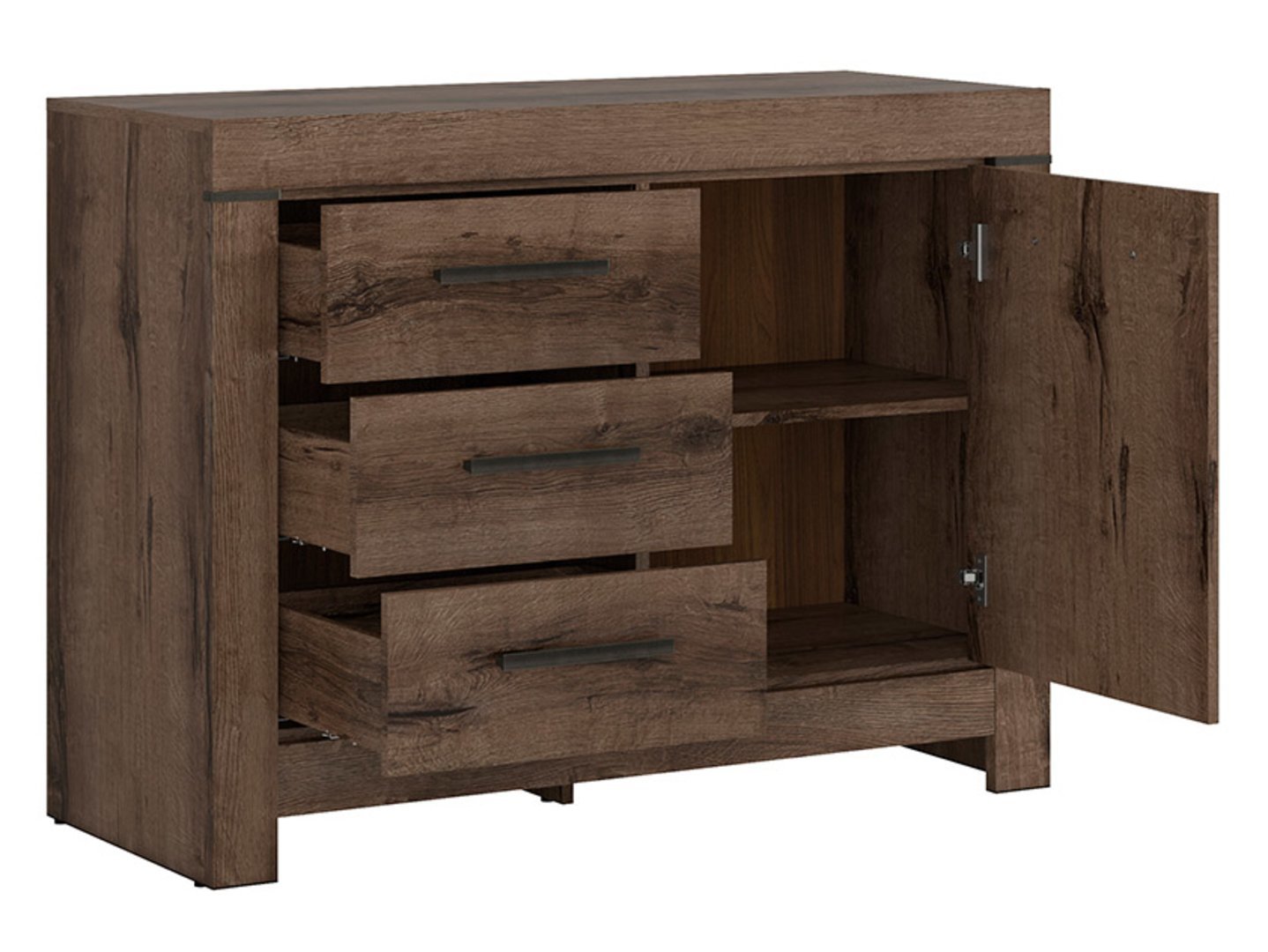BALIN chest of drawers with one door and three drawers, monastery oak - Image 3