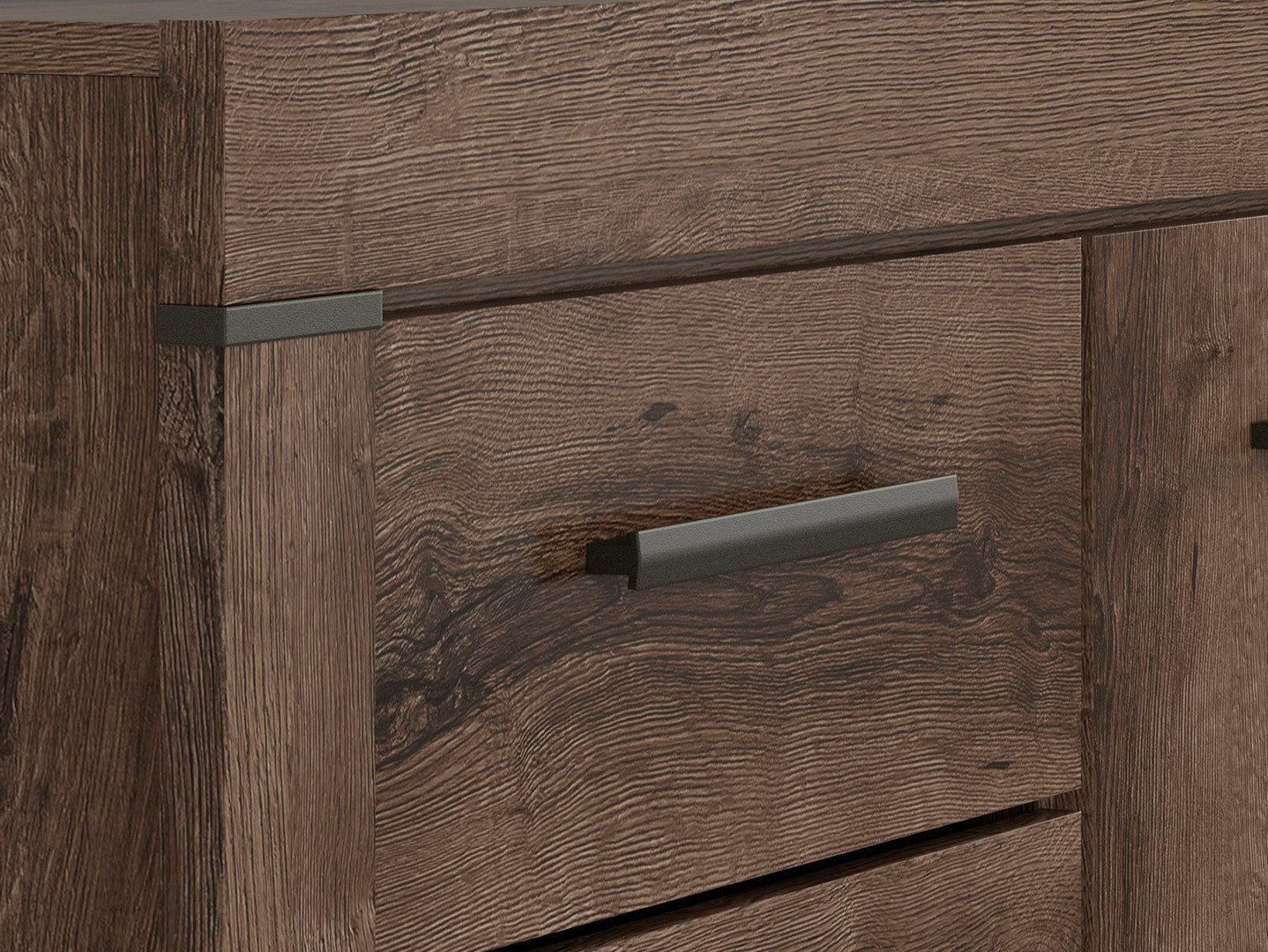 BALIN chest of drawers with one door and three drawers, monastery oak - Image 4
