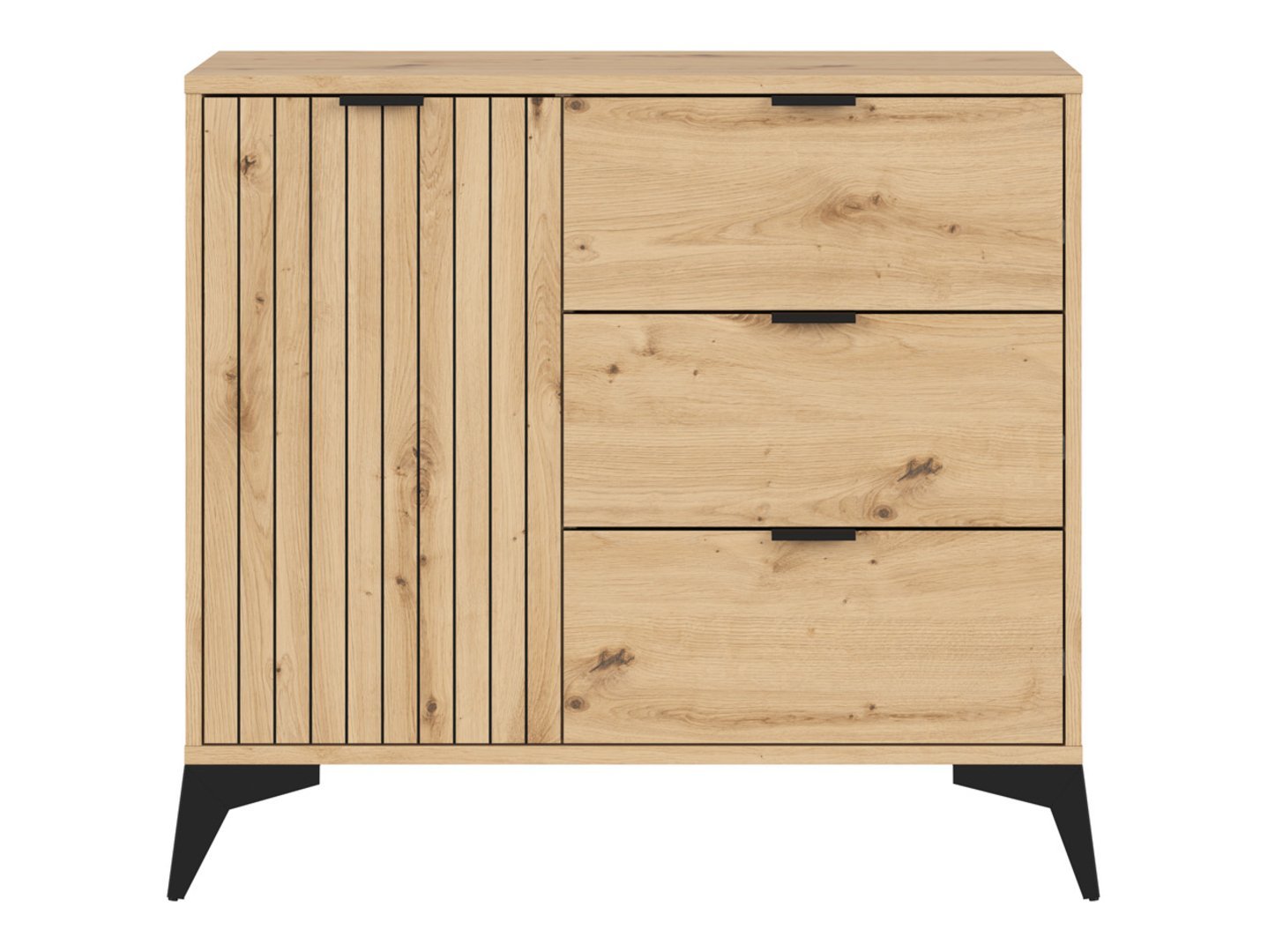 Single-door chest of drawers LAMEA 90 cm, oak imitation - Image 6