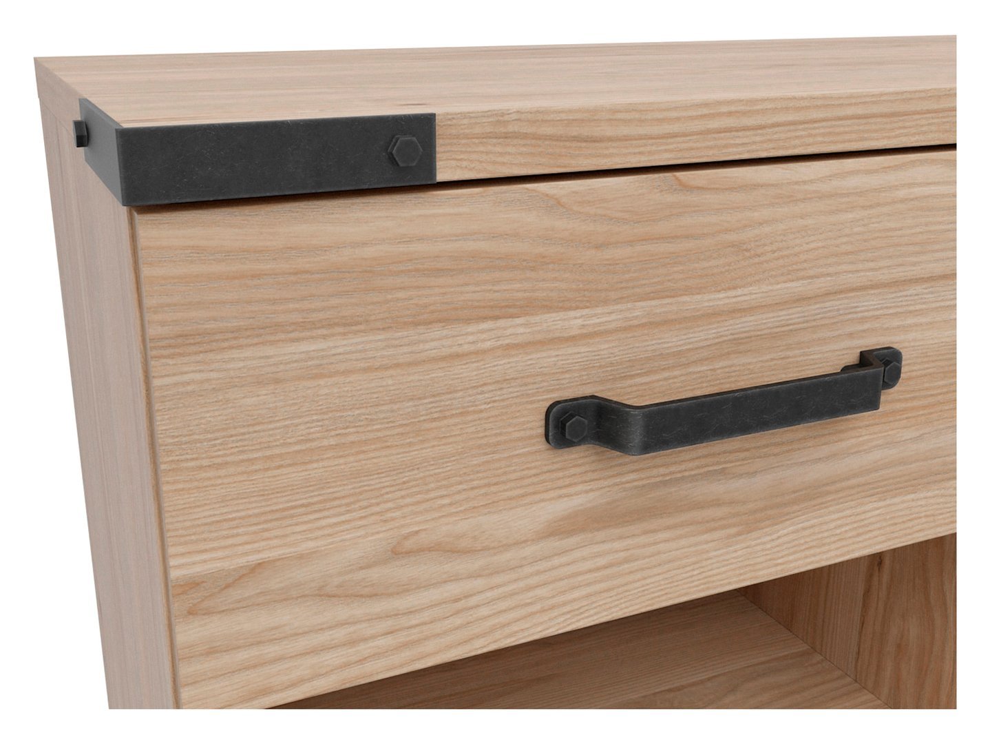 Single-door chest of drawers with three drawers LARA 90 cm Belarusian ash - Image 2