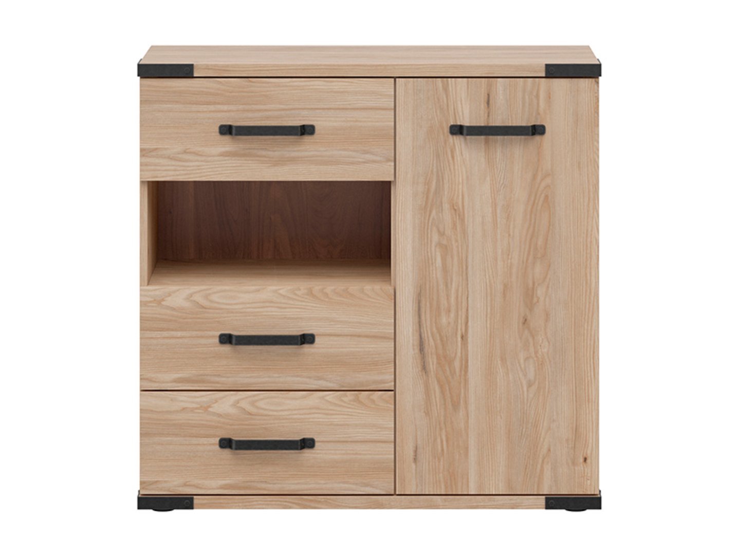 Single-door chest of drawers with three drawers LARA 90 cm Belarusian ash - Image 6