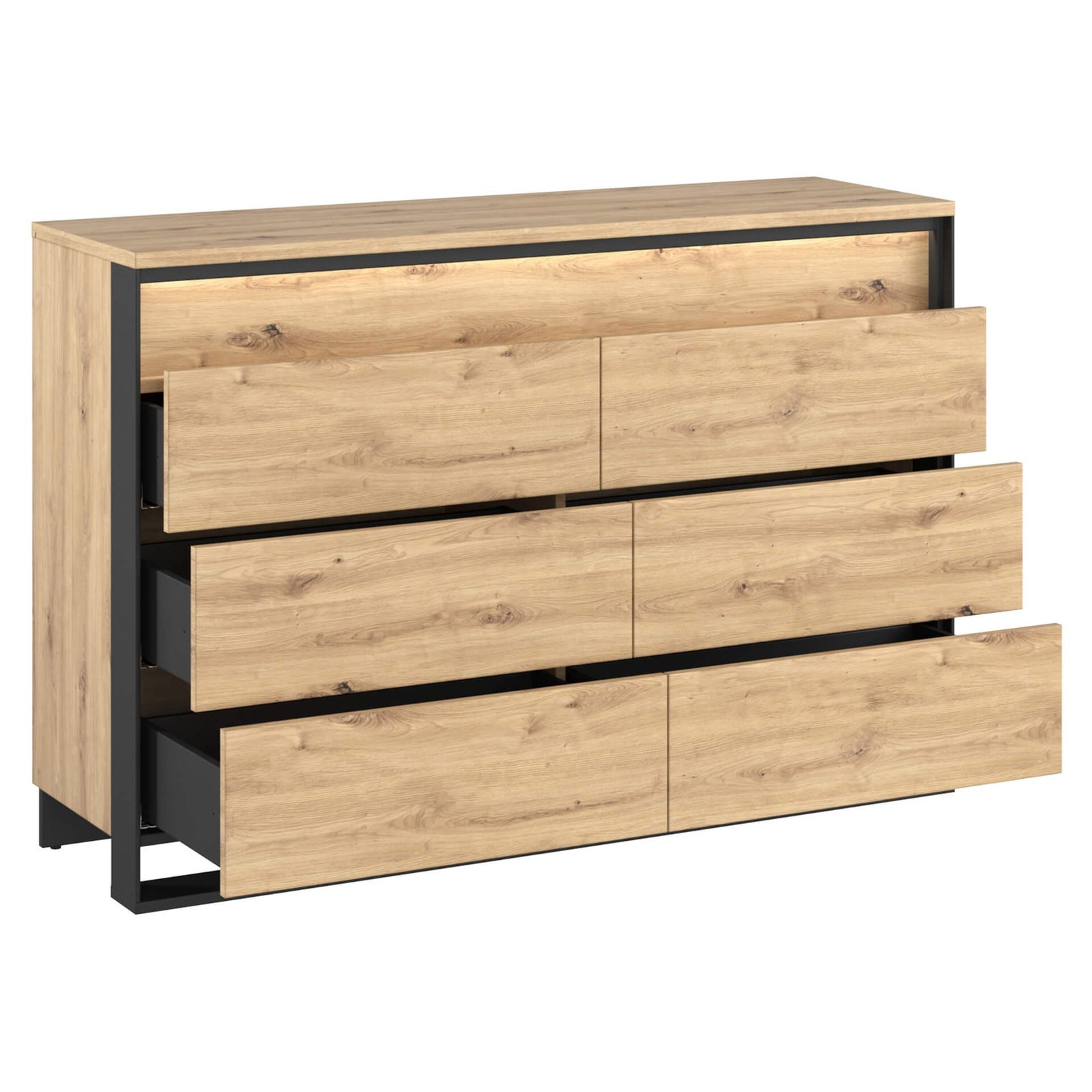 QUANT QS-04 chest of drawers, Artisan oak/black - Image 3