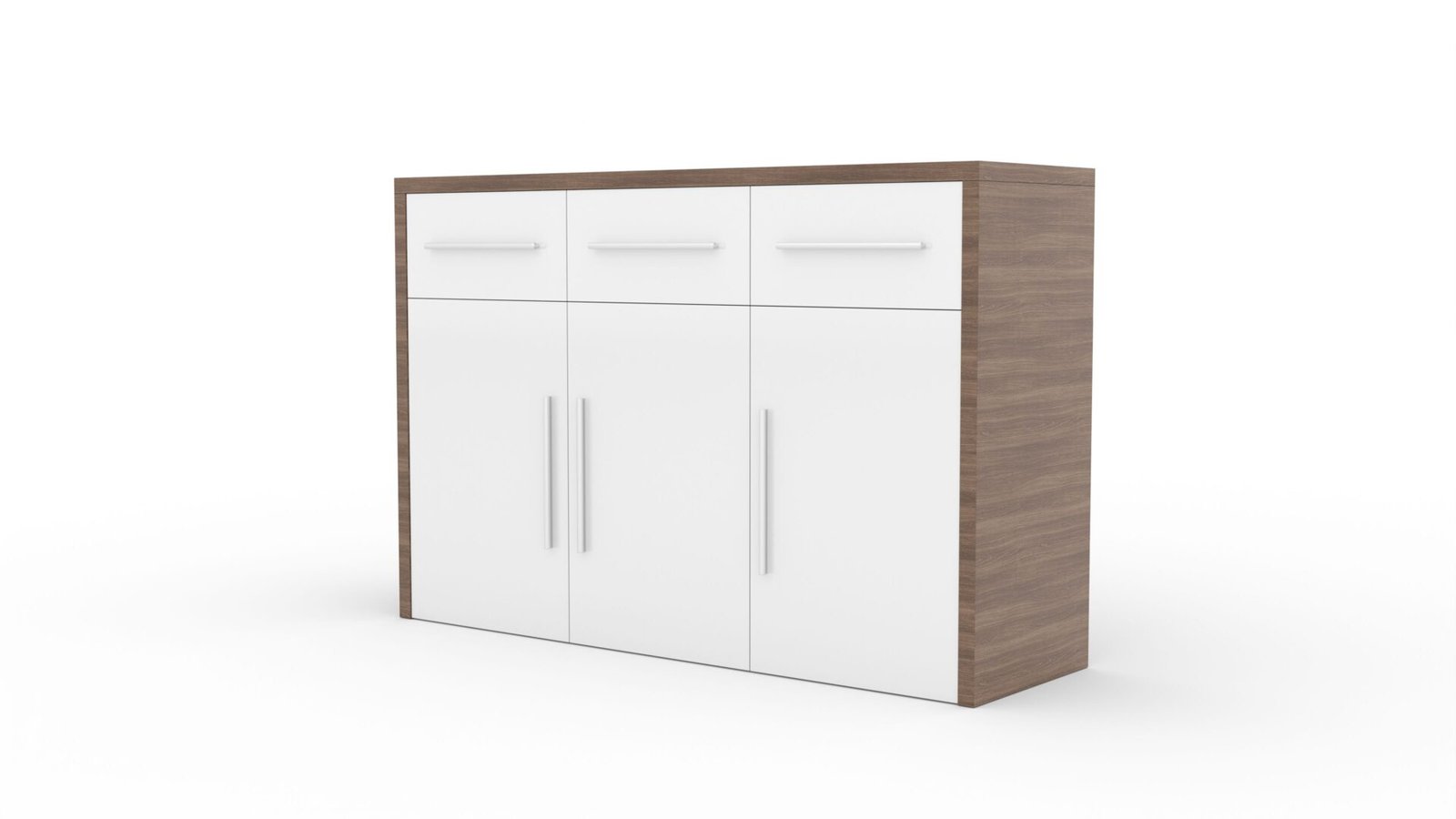MARDEN chest of drawers, glossy white / dark Mont Blanc, ADRK