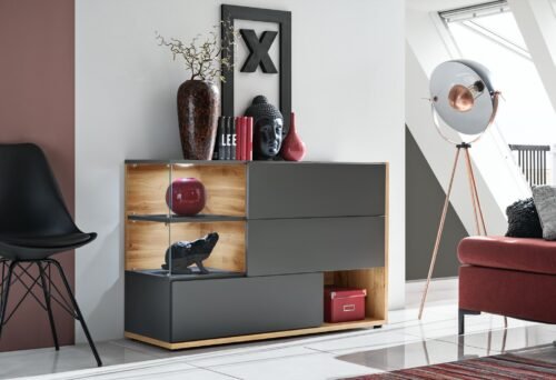 SILK anthracite chest of drawers ASM
